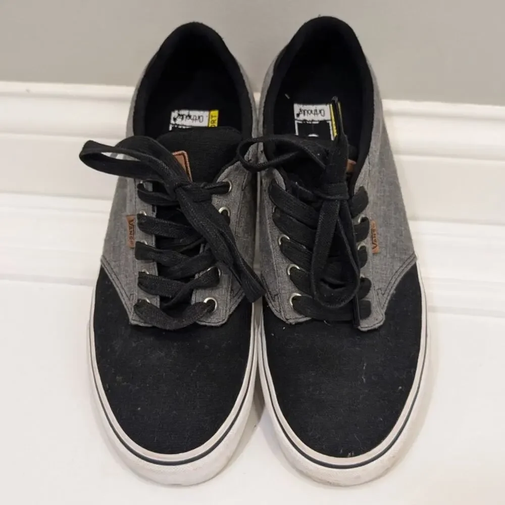 Vans Atwood Delux Sneaker Grey Black Canvas Casual Emo Grunge Athleisure Size 10